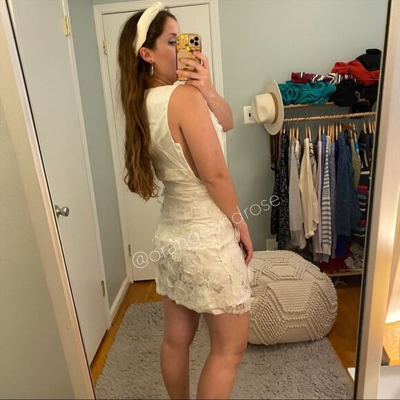 Roberto Cavalli White Floral Mini Dress XS - Picture 6 of 16